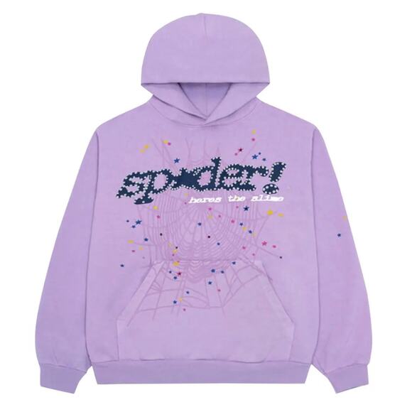 Sp5der Acai Hoodie Purple Streetwear Mens Size Medium Sweatshirt - Picture 1 of 10